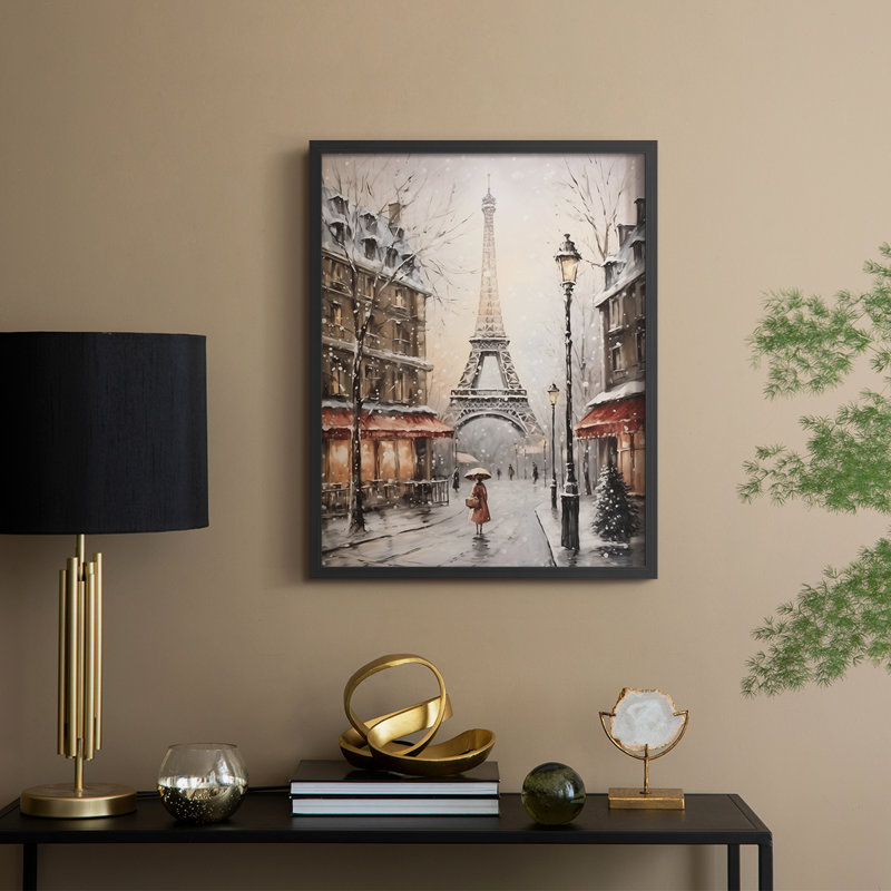 «Christmas Holiday Art DLXV», reproduction d'art encadrée - bois massif, Noir, noir, noir, noir, H 30 po x l 24 po