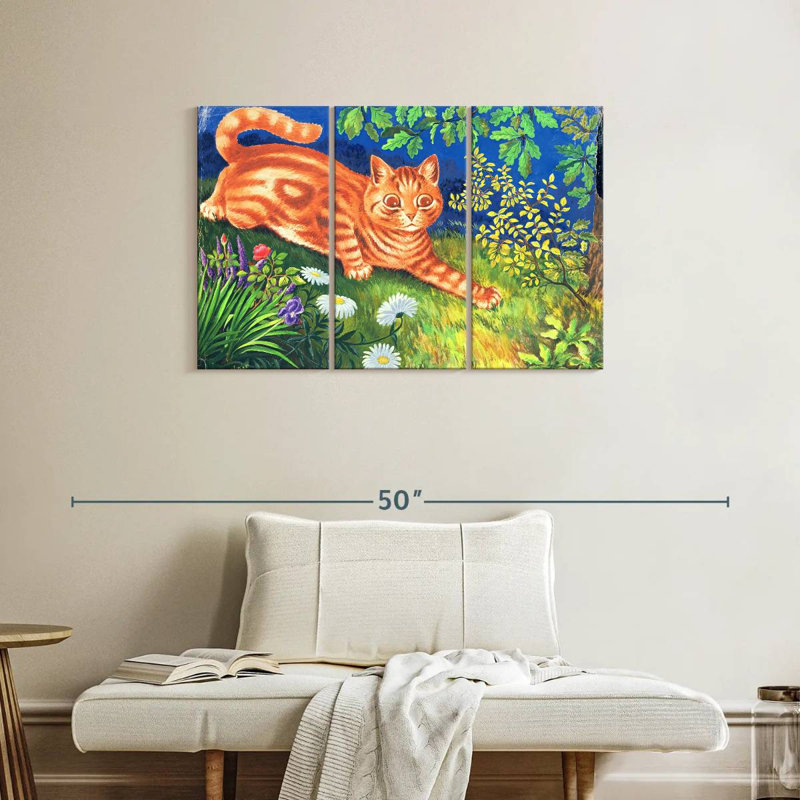 Cat Stalking, 24" H x 38" W