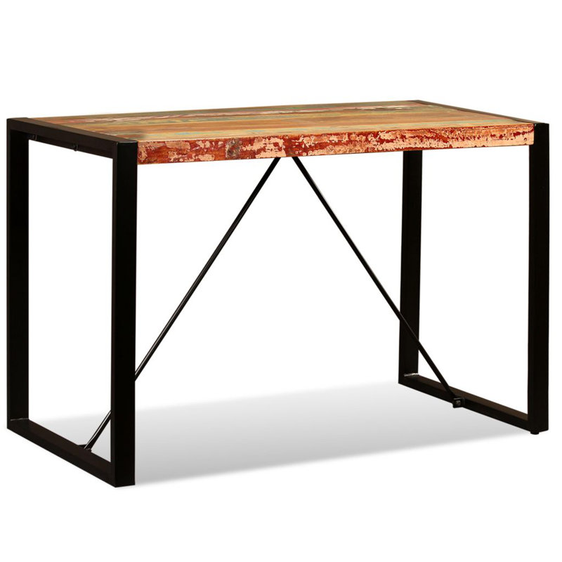 Maximus Solid Wood Dining Table, H76 x L120 x W60cm, Brown/Green