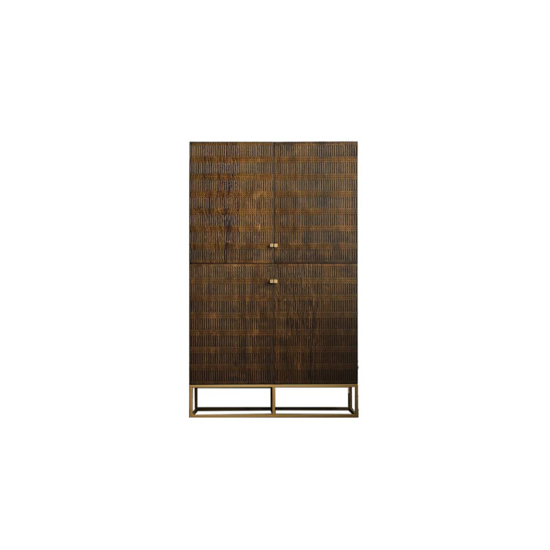 Armoire d'appoint sculptée simple, H 77,95 po x l 47,24 po x P 18,90 po