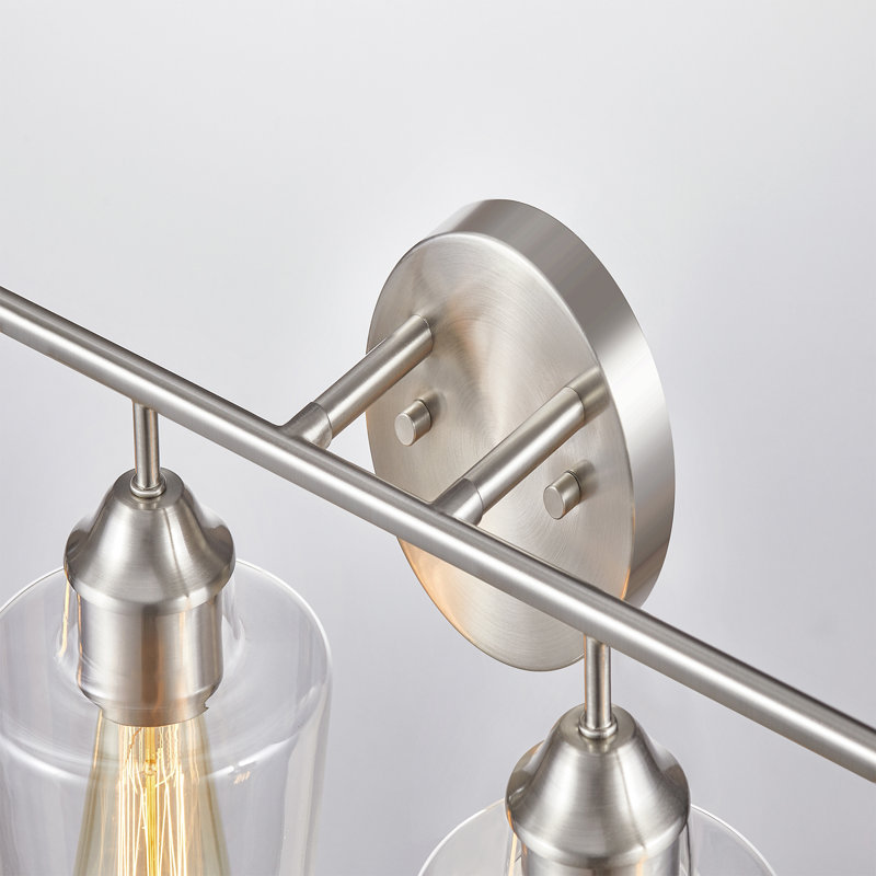 Atish 4 - Light Dimmable Vanity Light, 10.5" H x 30.25" W x 7" D, 4 Lights, Brushed Nickel