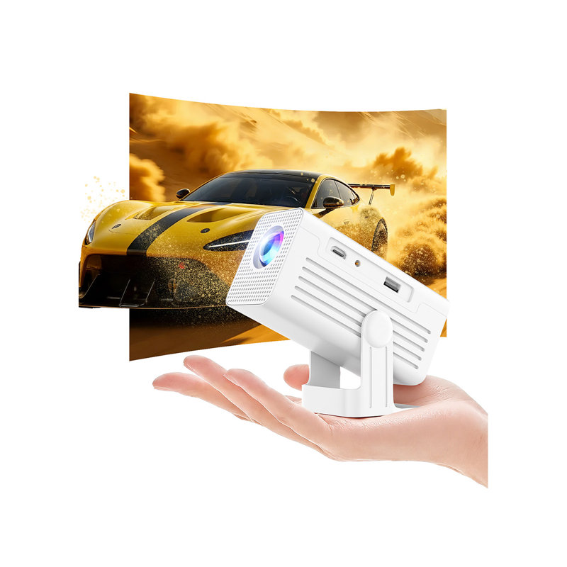 Smart 1080P Portable Projector, Android TV, WiFi 6 & Bluetooth 5.0,  260 Lumens,Home Theater Movie Projector for martphones/TV Stick/PS5/Laptop/USB,Remote Included