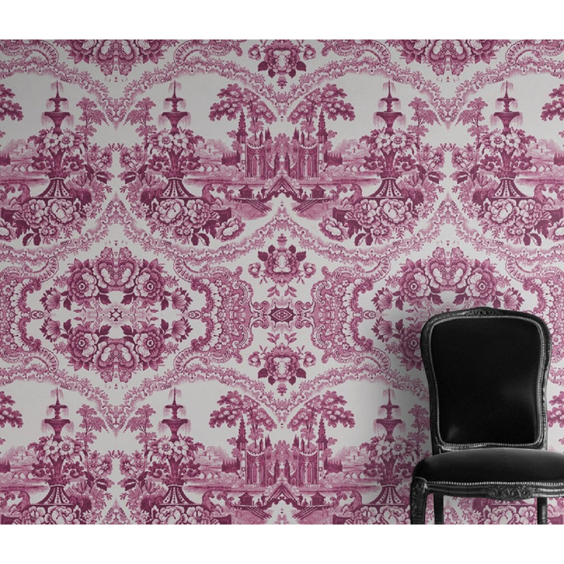 Mallie 10m x 90cm Matte Paste the Wall Wallpaper Roll, Pink