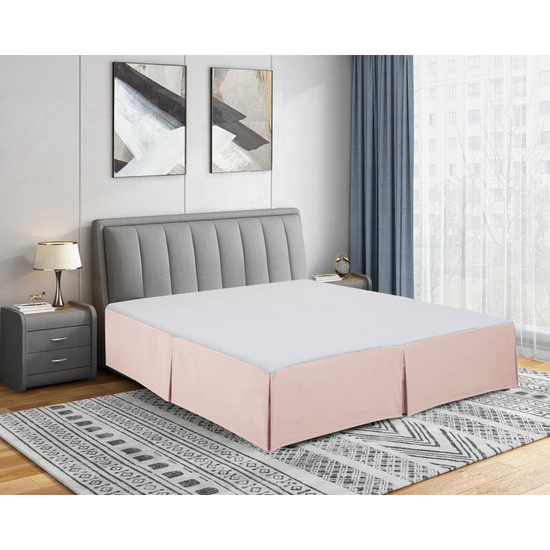 Jupe de lit en microfibre douce de 14 po Wayfair Basics® 1800 Series, Très grand, Rosé
