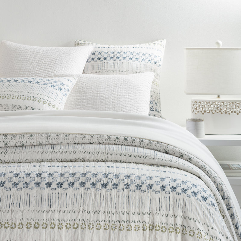 Ivory Floral Cotton Lightweight Full/Queen Duvet
