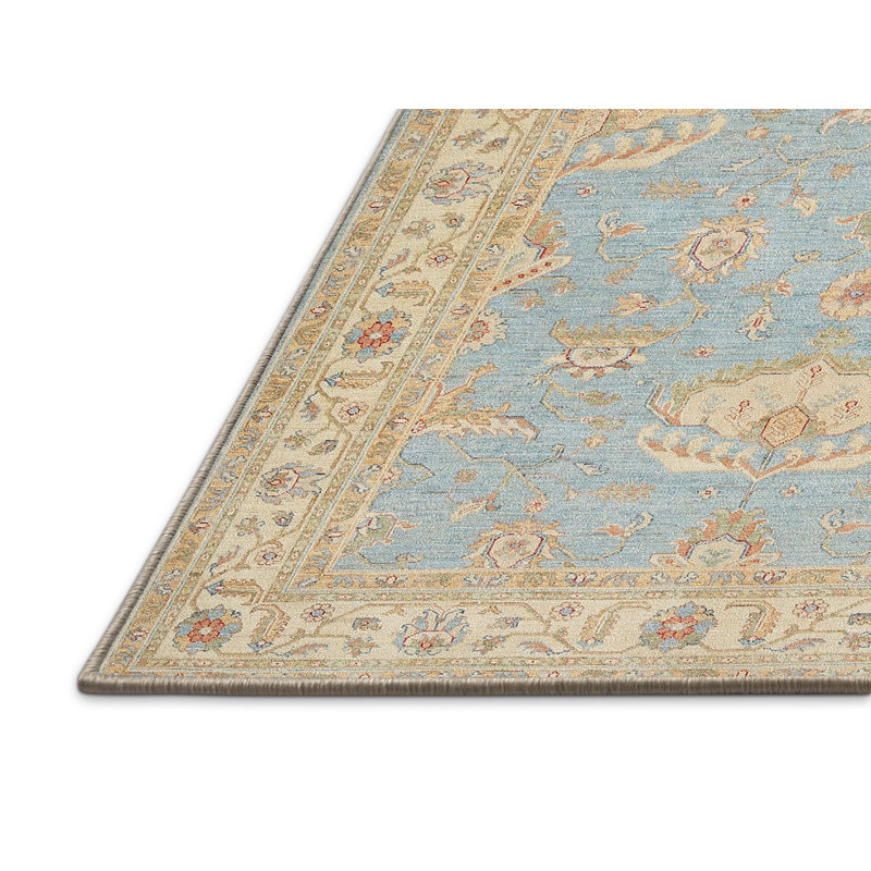 Tapis traditionnel mehroon/noir/bleu, Rectangle 8 pi x 12 pi