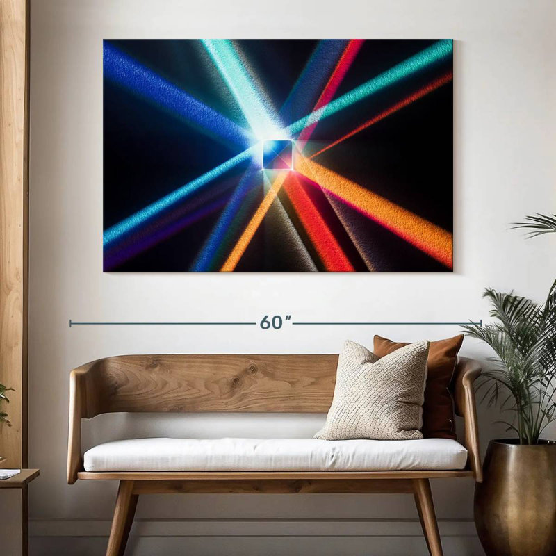 Keiri Cube Prism Light Beams, 34" H x 51" W