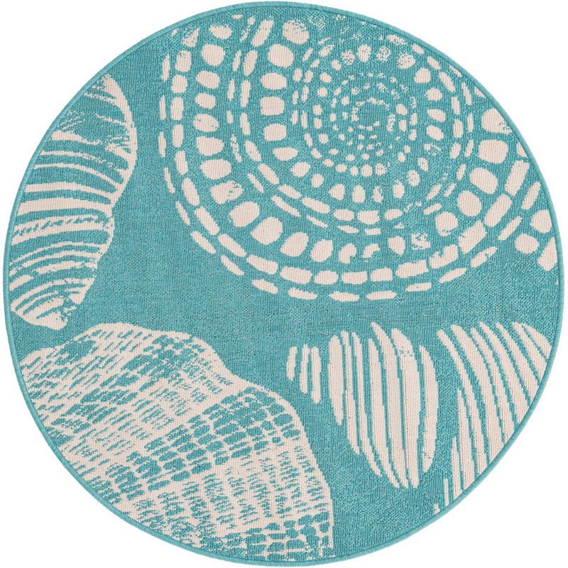 Geo Indoor / Outdoor Rug, Round 4'1"