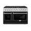 ZLINE 48" Paramount DuraSnow® Dual Fuel Range w/ 8 Burner Cooktop & Black Matte Doors (SDRS-BLM-48)