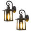 Lanterne murale d'extérieur 1 lumière noire matte H 13,8 po Basile