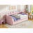 Twin XL Size Upholstery Daybed with Trundle and LED Light-1777746758