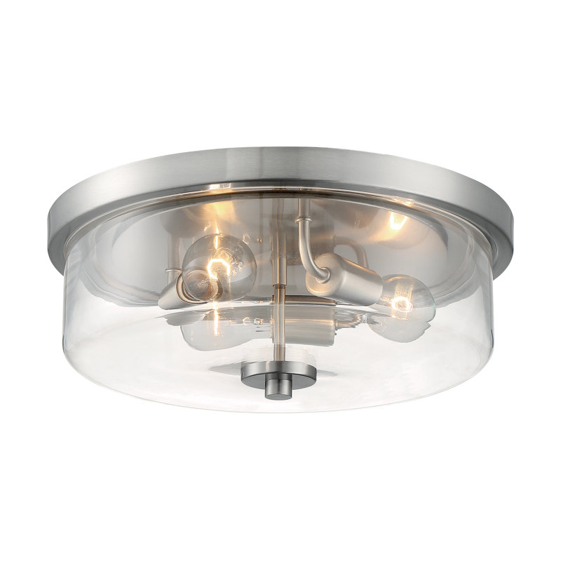Plafonnier encastré 3 lumières 15 po Barines, Nickel brossé