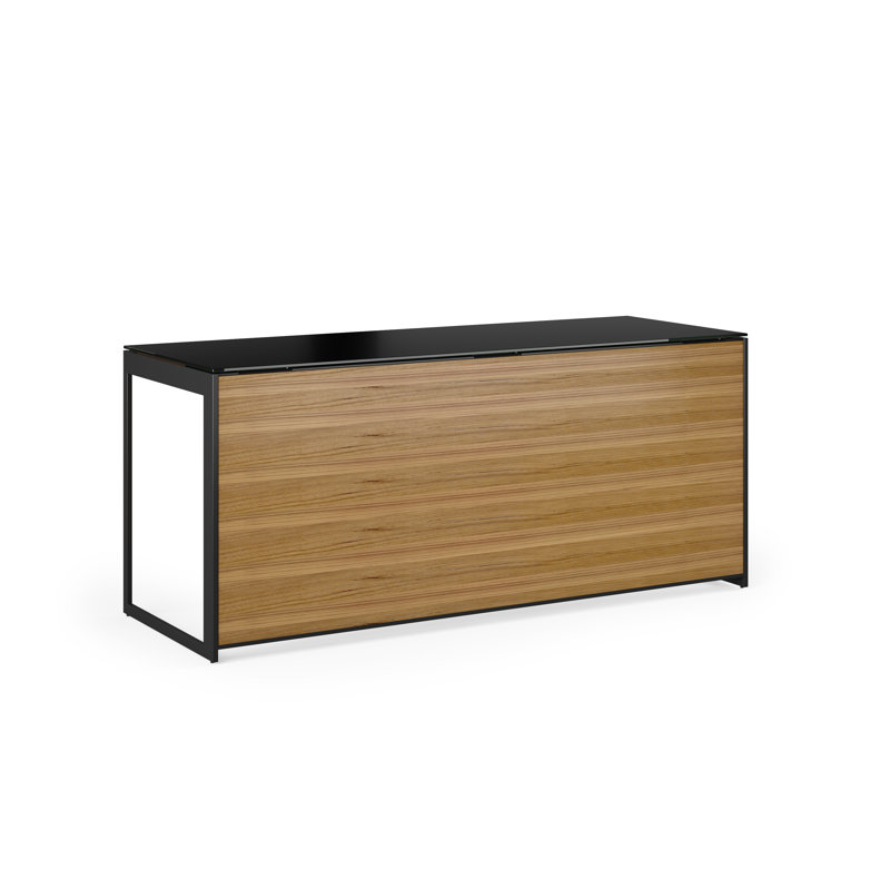Sequel 20 Desk, Natural Walnut/Black, 24.75" H x 66" W x 24" D