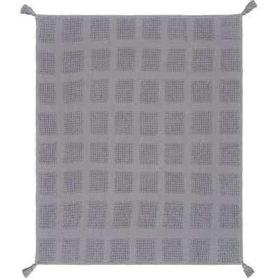 Waffle Weave Solid Cotton Throw Blanket