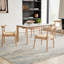 Ensemble de 2 chaises de salle à manger en tissage tissé à la main de style moderne Mid-Century pour salle à manger-143429633