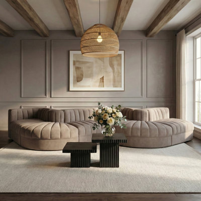 Tissu en velours Demars Performance 6 pièces Canapé modulaire modulaire
