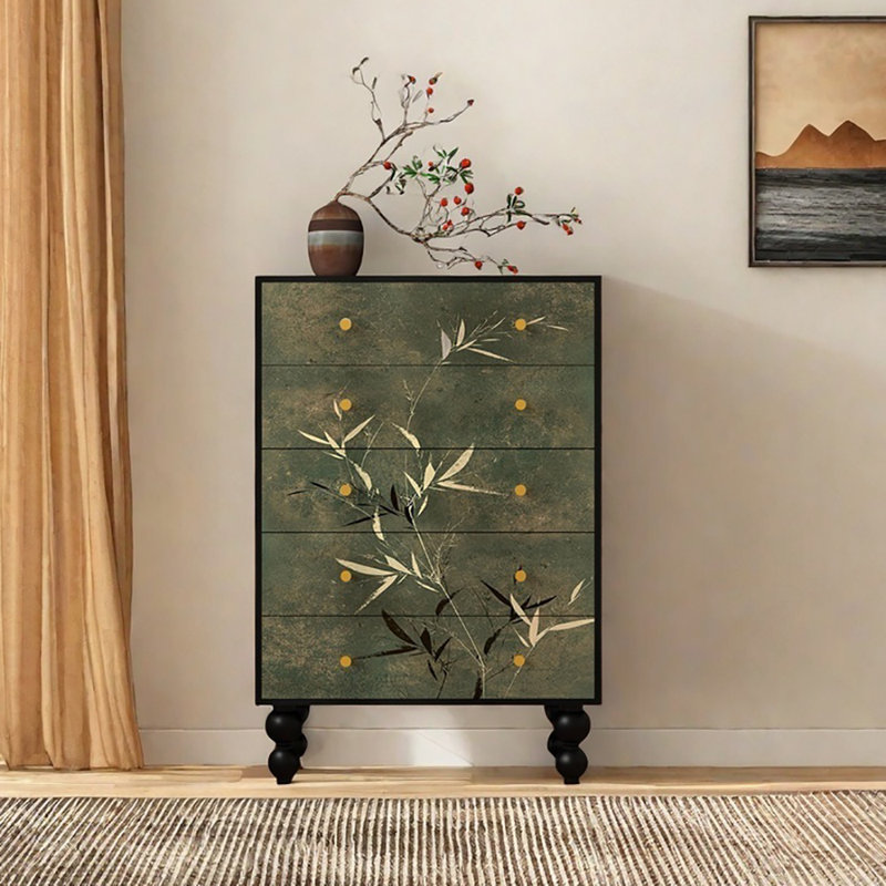 Delicate Painted Storage Cabinet Sideboard