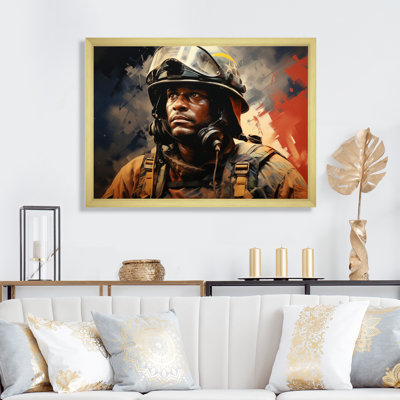 Portrait de pompier III - reproduction sur toile