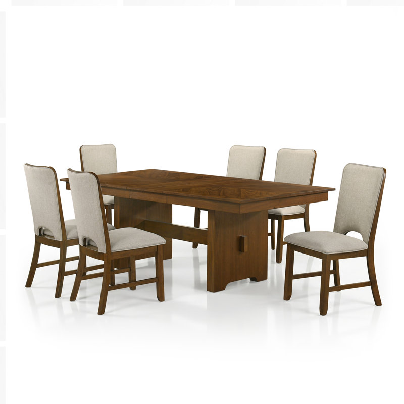 Ensemble de table de salle à manger Farrish, 7 Pcs: Table, 6 Chairs