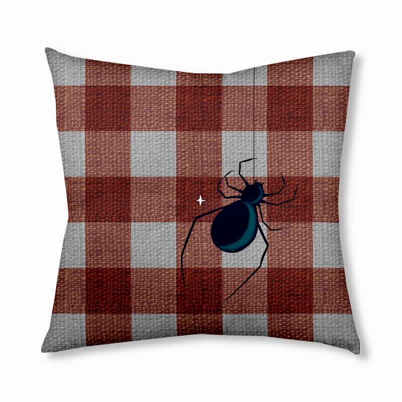 293_Eeek! Coussin Halloween, 30 po x 30 po, Orange