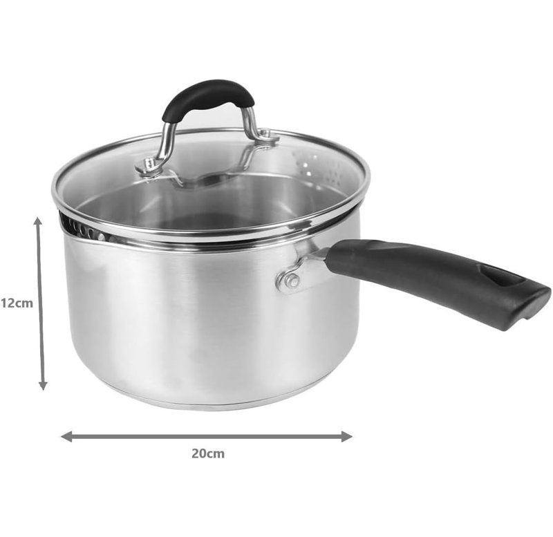 2.6L Stainless Steel Saucepan Set