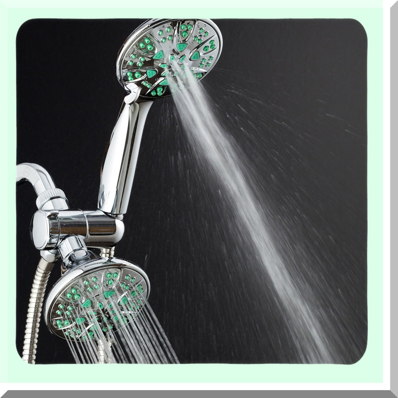 California FlowMax Shower Combo: Boosts Water Pressure by 40% - 3 Way Dual Handheld, Stainless Steel Hose, All-Chrome Finish
