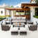 Chaqueta Wicker 7 - Person Patio Conversation Sets with Cushions
