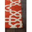 Tapis contemporain en laine touffeté orange / blanc Davin-81816070
