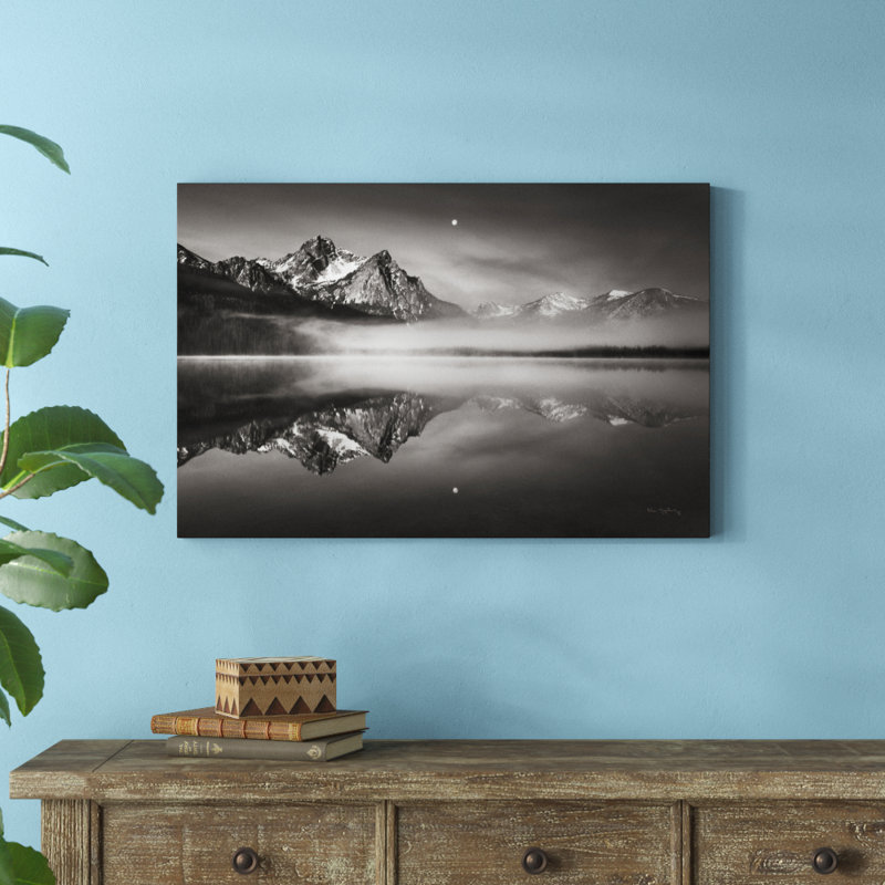 Moonset on McGown Peak 1 Piece Wall Art on Canvas, 61cm H x 91cm W x 3.8cm D