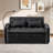 1 multifunctional foldable sofa bed in 3 different lengths, modern sofa, upgraded suede fabric, adjustable backrest, with USB port, ashtray, and rotating telephone stand-1813358488
