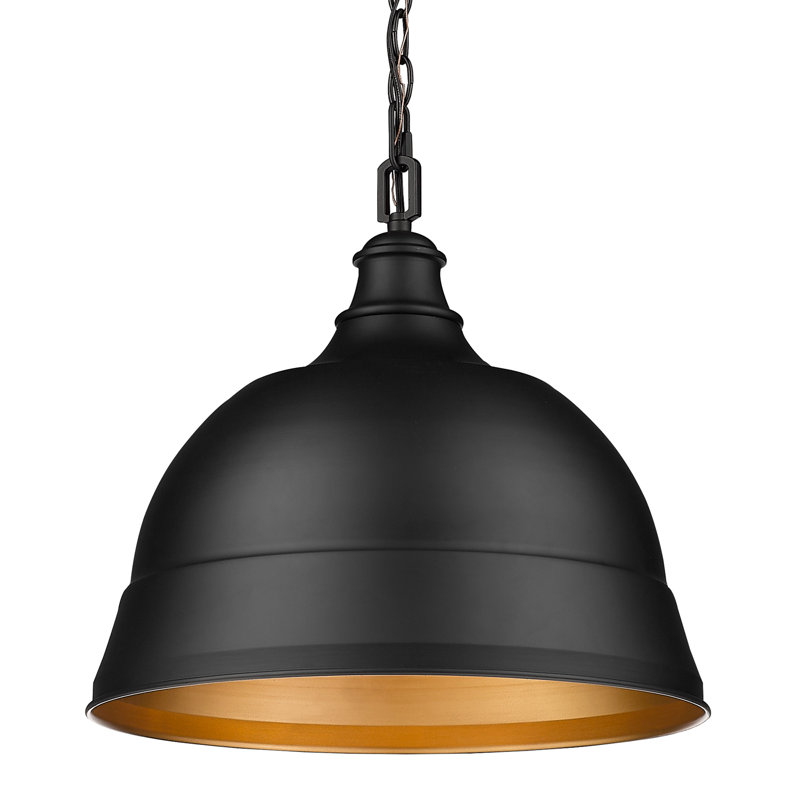 Sefrou 2 - Light Matte Black Shaded Pendant