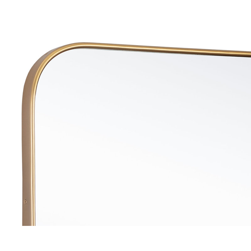 Calabasas Flat Metal Mirror, Black, 40" x 36"