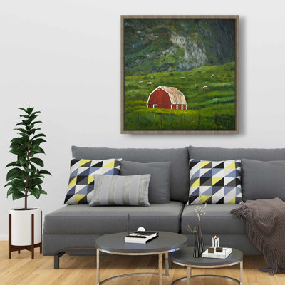 Vie à la campagne - Montagnes rustiques, décoration sur toile