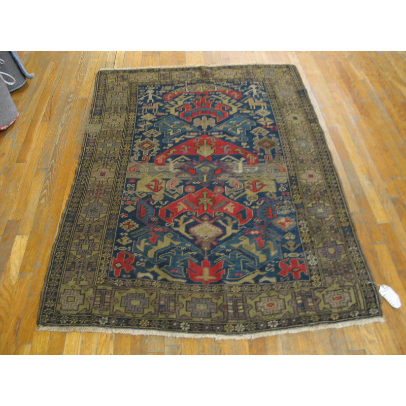 Antique Caucasian Blue 1930s Rug