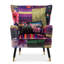 Upholstered Accent Chair with Footstool-1815216769