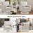 34''W Modern Soft Chenille Swivel Living Room Upholstered Swivel Accent Armchair With Pillow Back-894519823