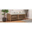 Banc de rangement patiné avec placage d'acacia-106900675