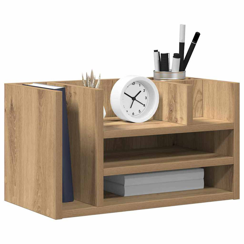 Manufactured Wood Desk Organiser, Black Oak