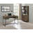Rustic Oak Herringbone 2-Door Bookcase-361974886
