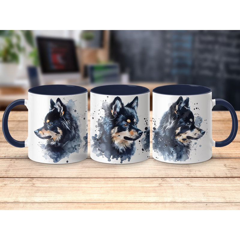 Ceramic Coffee Mug, 4, Navy