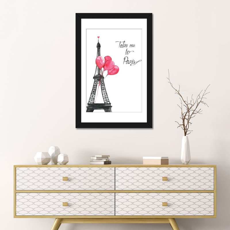 Reproduction d’art sur toile tendue, H 24 po x l 16 po x P 1 po, Papier d'art encadré noir, Blanc