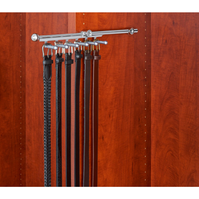 Organisateur de support pour rangement pour ceinture, cravate et écharpe Rev-A-Shelf, Chrome chrome, 12 pouces