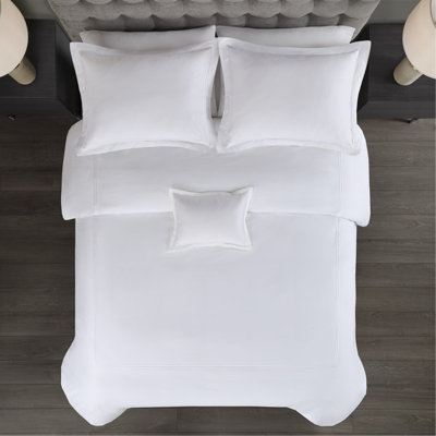Full/Queen 100% Cotton Sateen Embroidered Comforter Set