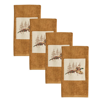August Grove Gamekeeper Terry Fingertip Towel Set of 4