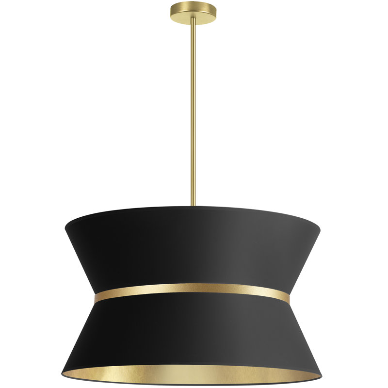 Abdoulaziz 4 - Light Unique/Statement Pendant, Aged Brass, Black