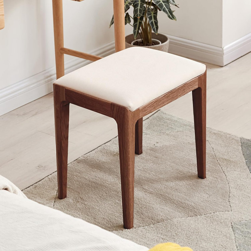  Tabouret de coiffeuse Lumi, Chêne brun, Cream