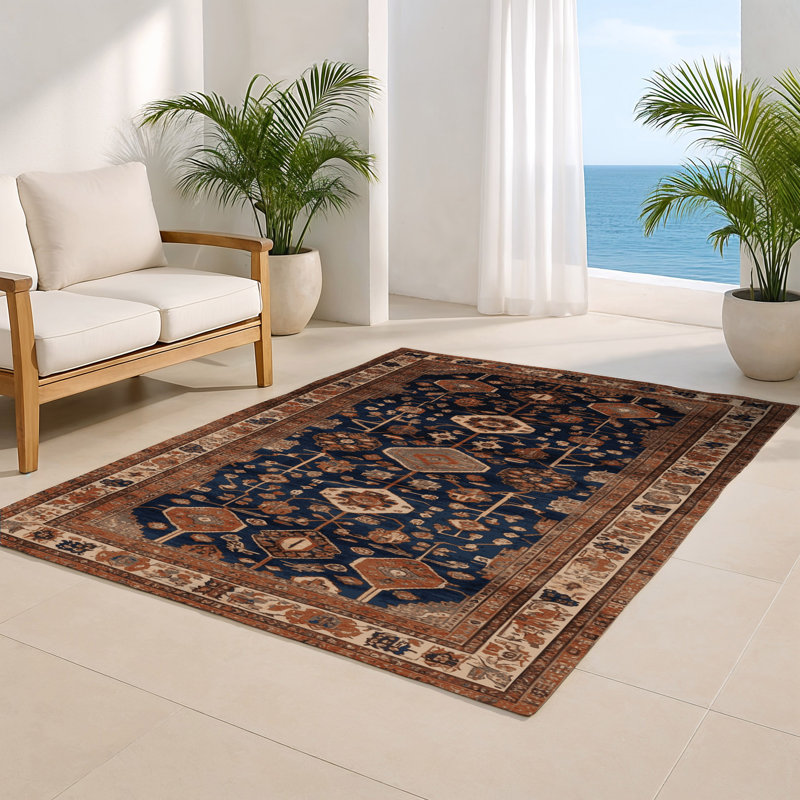 Turkish Brown Indoor and Outdoor Area Rug, Rectangle 2' x 3'