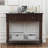 Daisy Series Console Table Traditional Design with Two Drawers and Bottom Shelf-1154262240