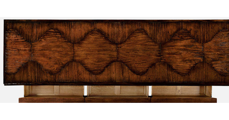 Commode double 7 tiroirs Artisan, Noyer rustique