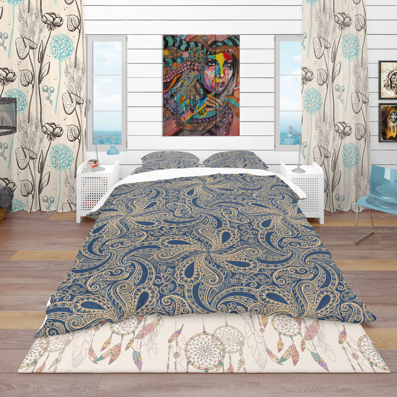 Ensemble de housse de couette en microfibre bleue, Housse de couette très grand + 2 taies décoratives